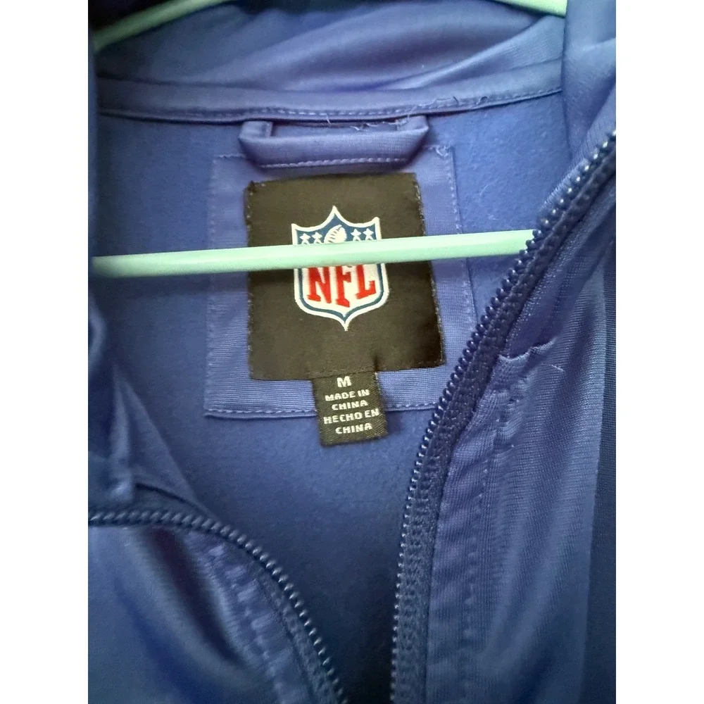 NFL Indianapolis Colts Mens Blue Full Zip Track Jacket Medium‎ Horseshoe Logo